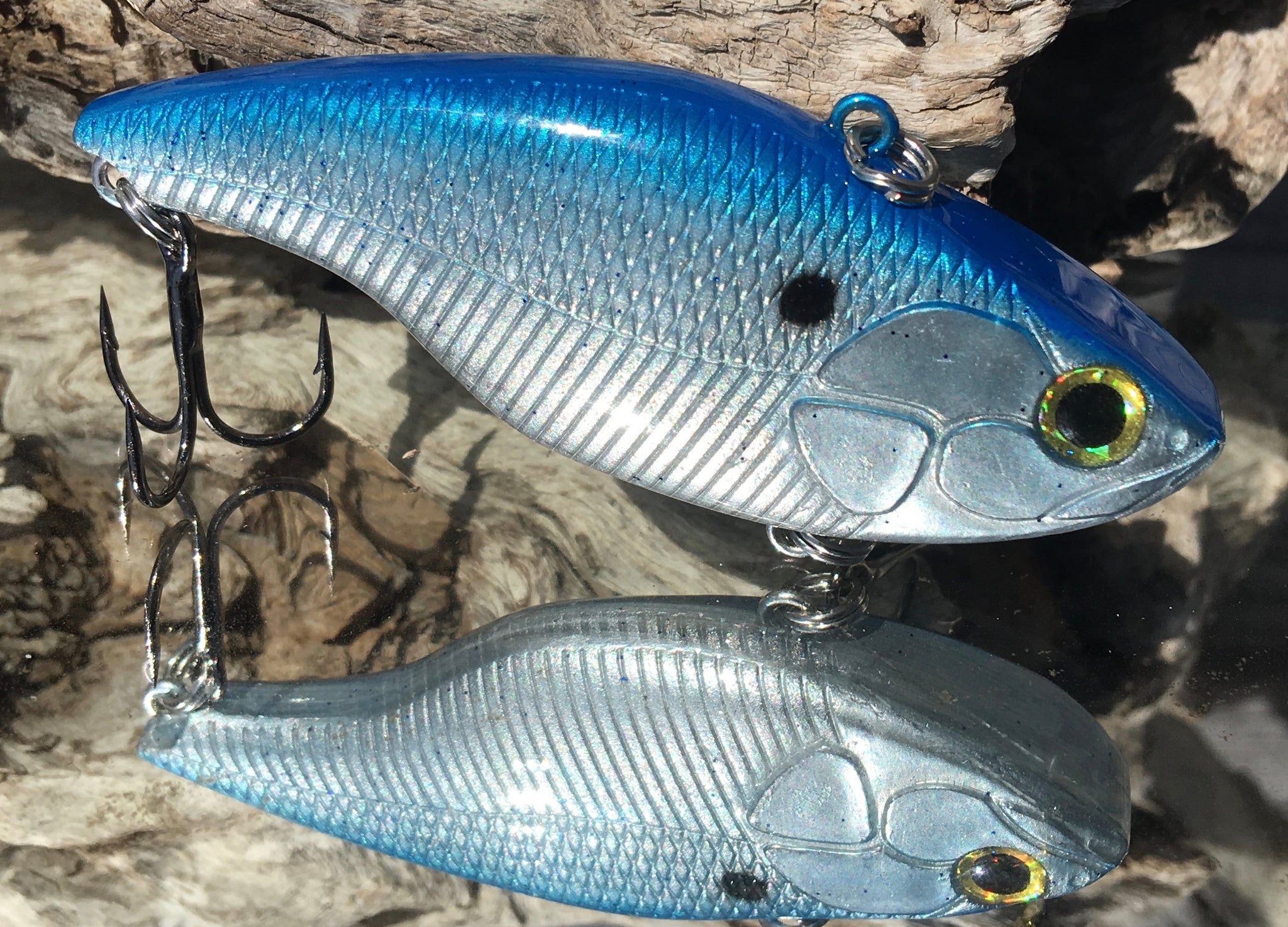 Deep Crankbait Fishing Lure 2.75 Blue Shad Pattern 5-8 ft depth Custom Paint